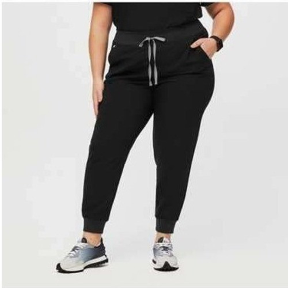FIGS Zamora Jogger Black Scrub Pants Women 3XL Medical Nursing Healthcare EUC